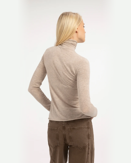 yaya Jersey coltop beige melange