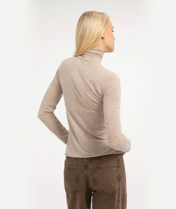 yaya Jersey coltop beige melange