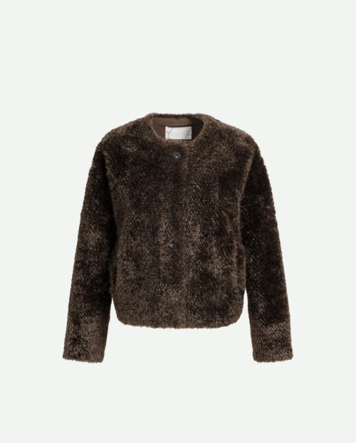 yaya Oversized korte jas deliciose brown