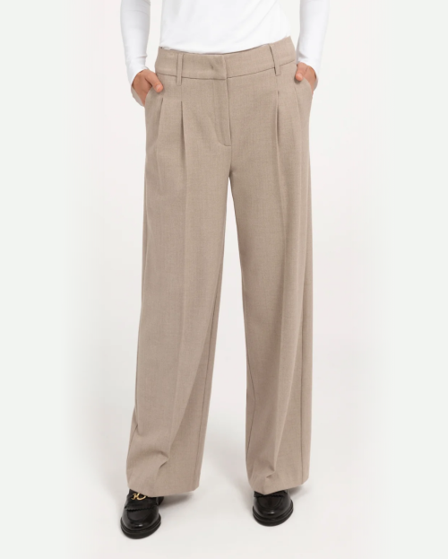 yaya - pantalon beigemelange