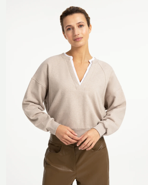 Sweater V-hals Grijs YAYA