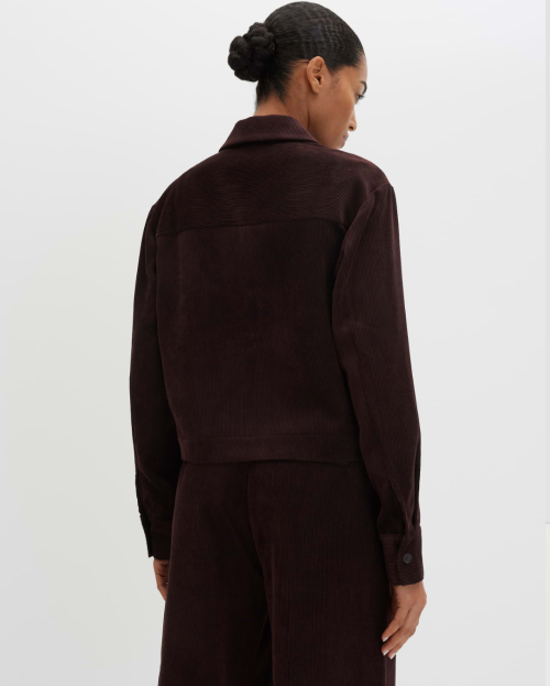 Boxy overshirt van fijn corduroy