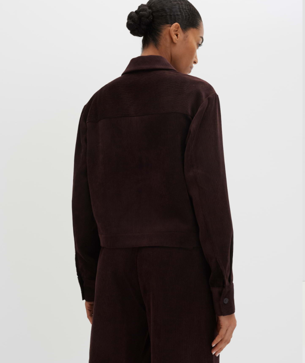 Boxy overshirt van fijn corduroy