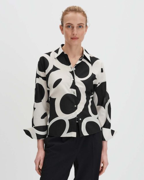 Blouse Zirveli Zwart Someday print