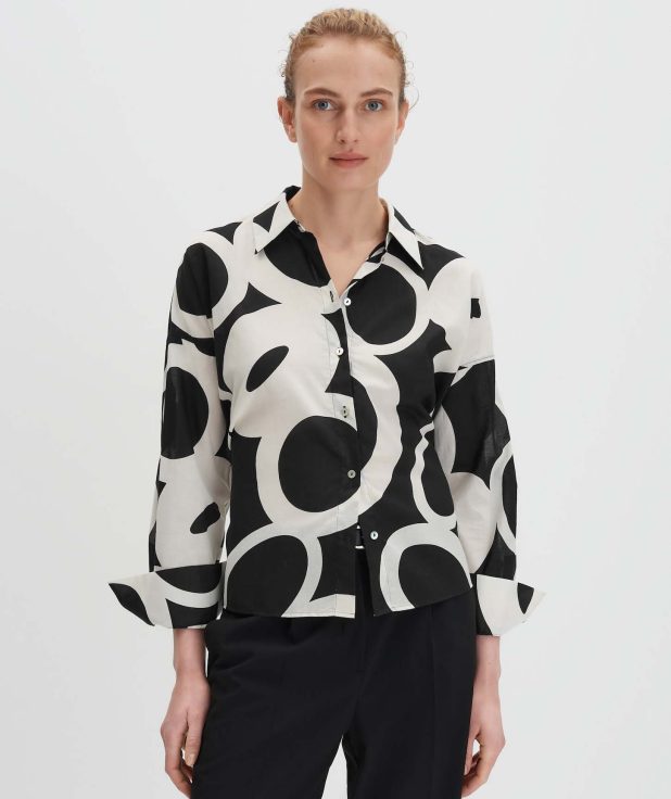 Blouse Zirveli Zwart Someday print