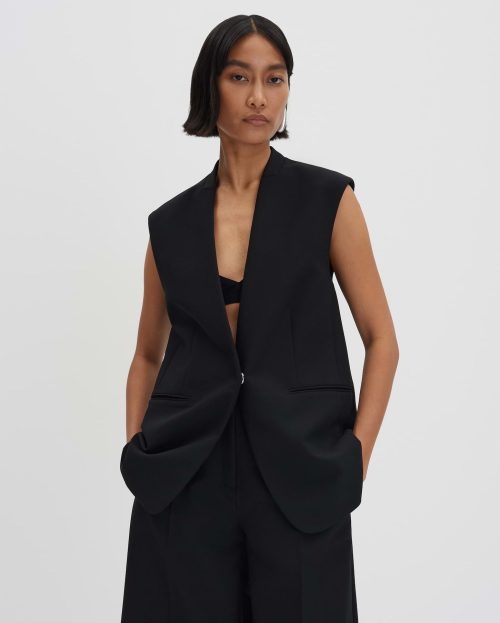 Gilet Nesti Zwart Someday mouwloos blazer