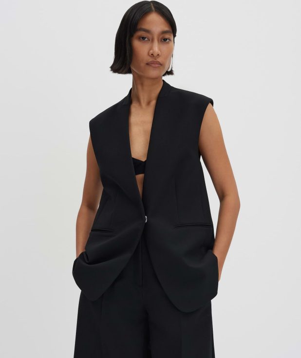 Gilet Nesti Zwart Someday mouwloos blazer