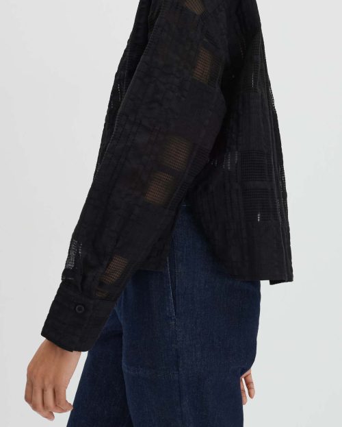 black_over shirt blouse_ladies_zerna_someday_detail-2