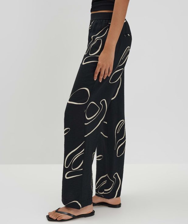 Broek Cevil Nature Someday zwart print